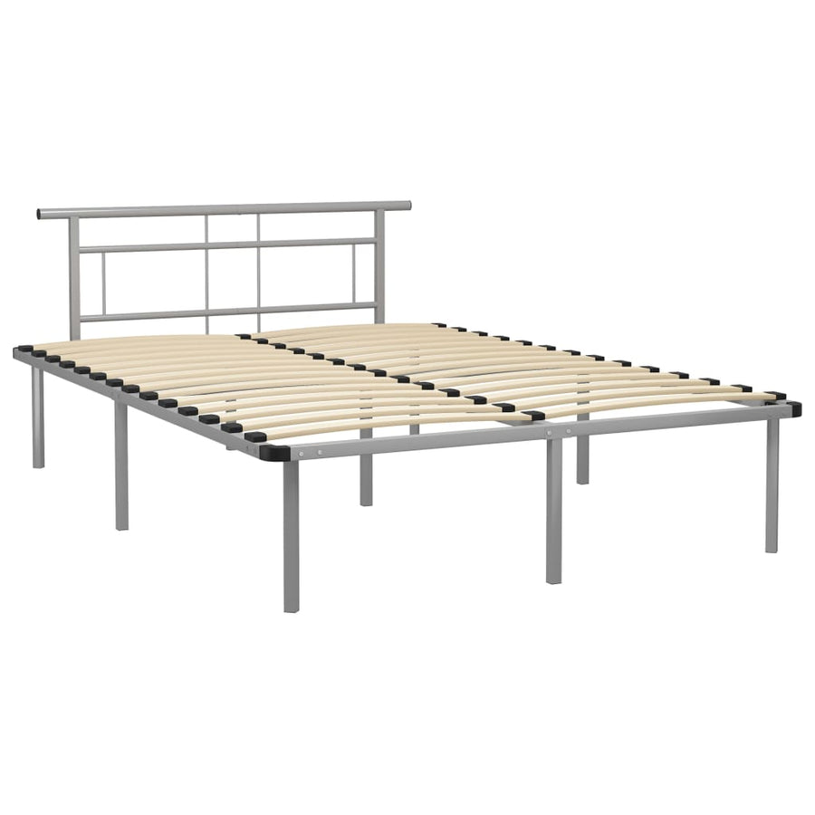 Bedframe Metaal 140 x 200 cm Grijs