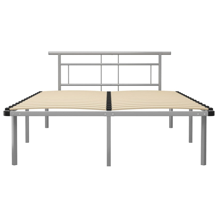 Bedframe Metaal 140 x 200 cm Grijs