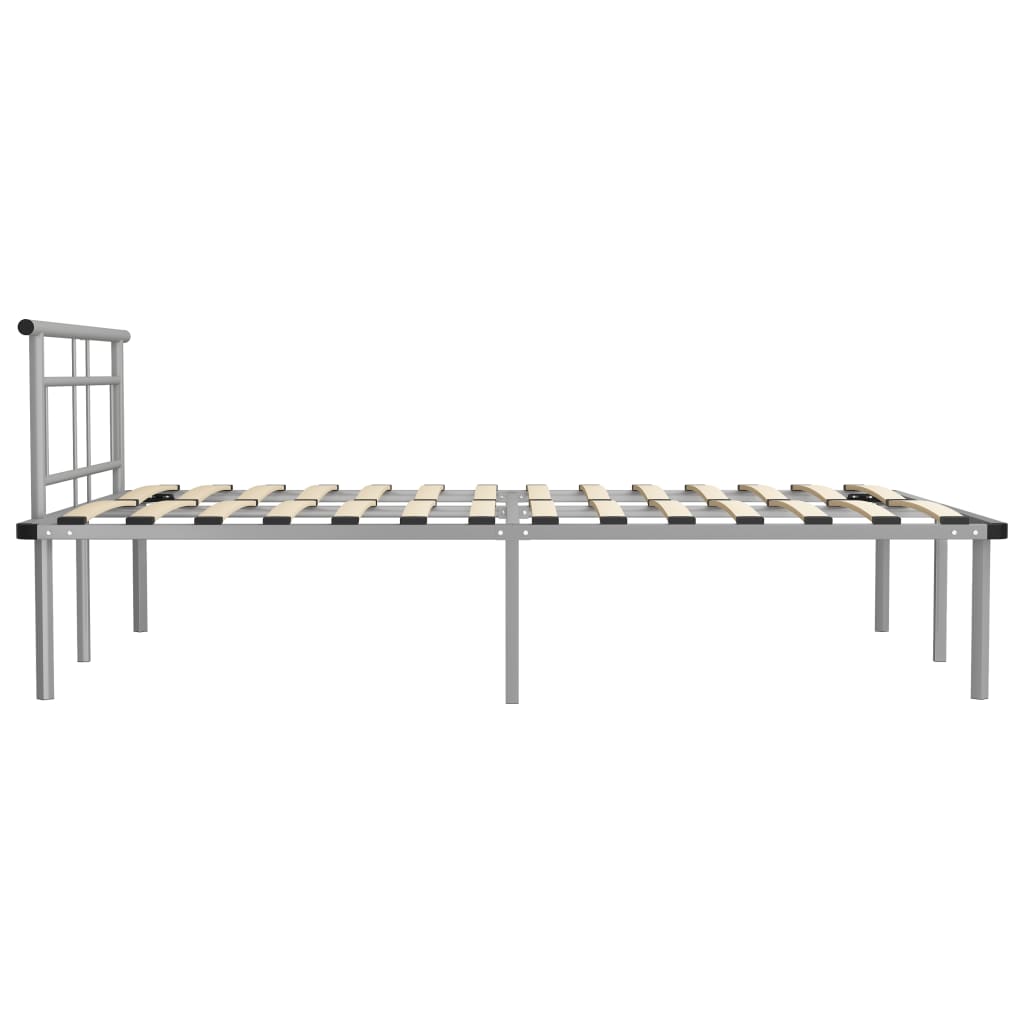 Bedframe Metaal 140 x 200 cm Grijs