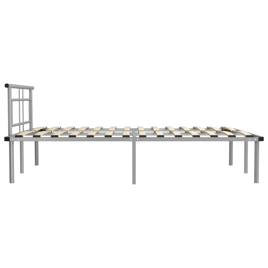 Bedframe Metaal 140 x 200 cm Grijs