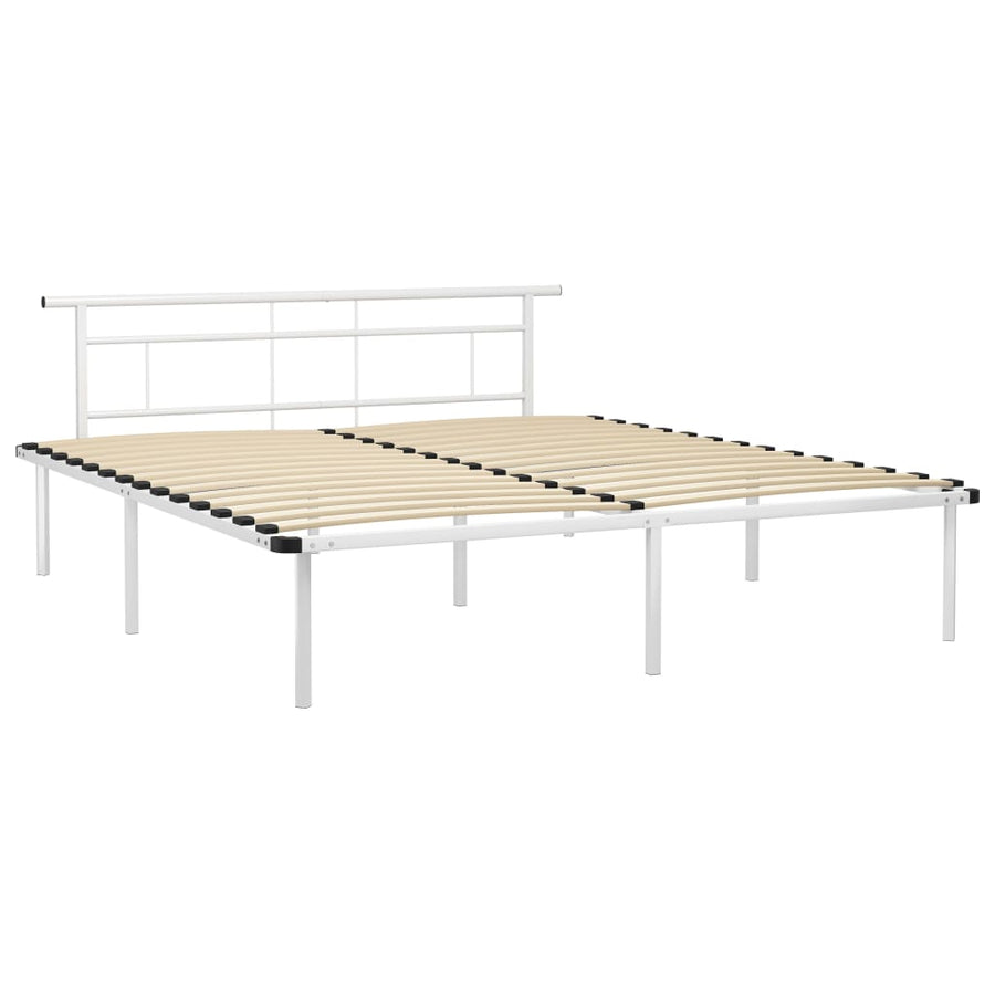 Bedframe Metaal 200 x 200 cm Wit