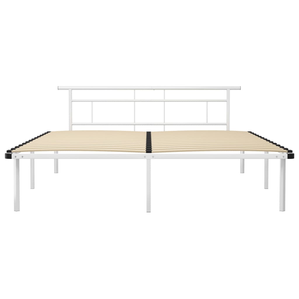 Bedframe Metaal 200 x 200 cm Wit