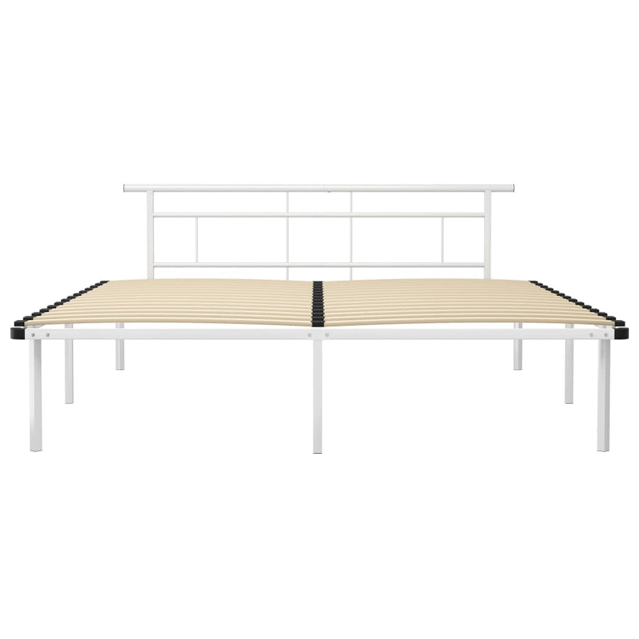 Bedframe Metaal 200 x 200 cm Wit