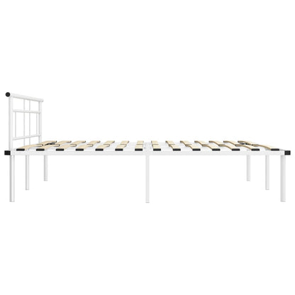 Bedframe Metaal 200 x 200 cm Wit