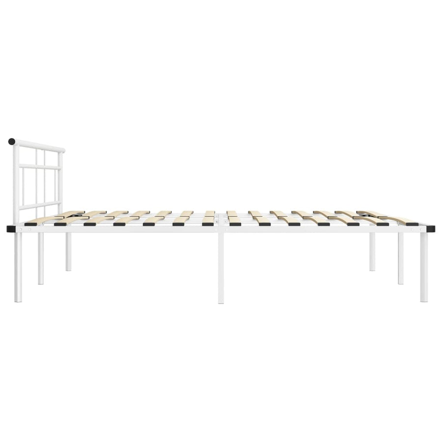 Bedframe Metaal 200 x 200 cm Wit
