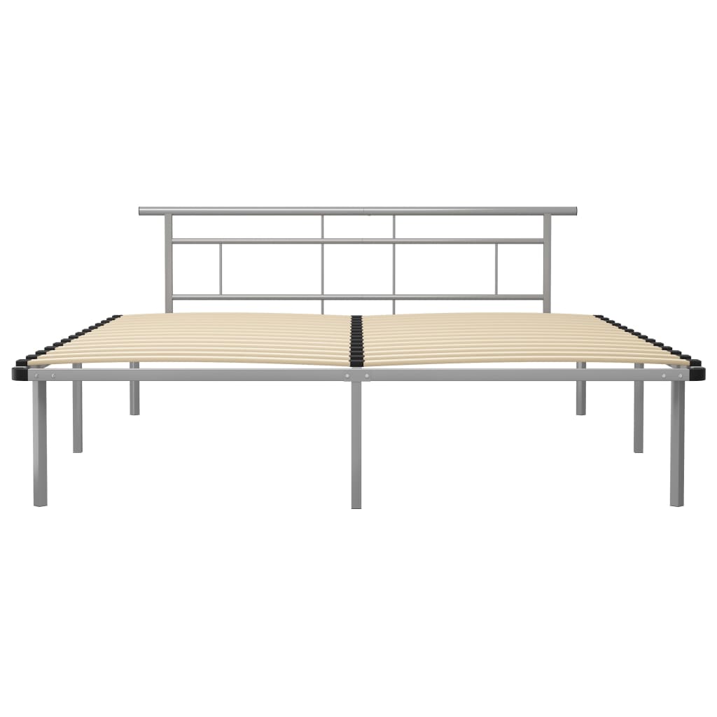 Bedframe Metaal 200 x 200 cm Grijs