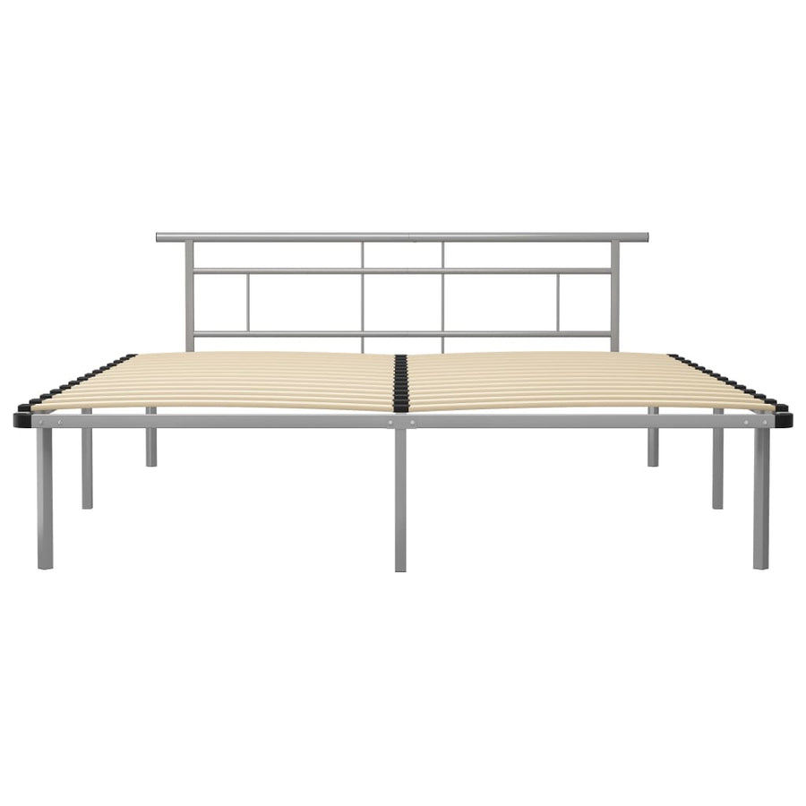 Bedframe Metaal 200 x 200 cm Grijs