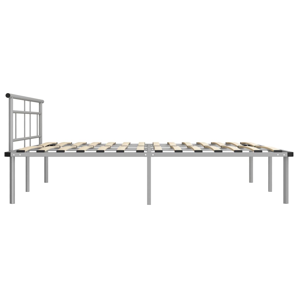 Bedframe Metaal 200 x 200 cm Grijs