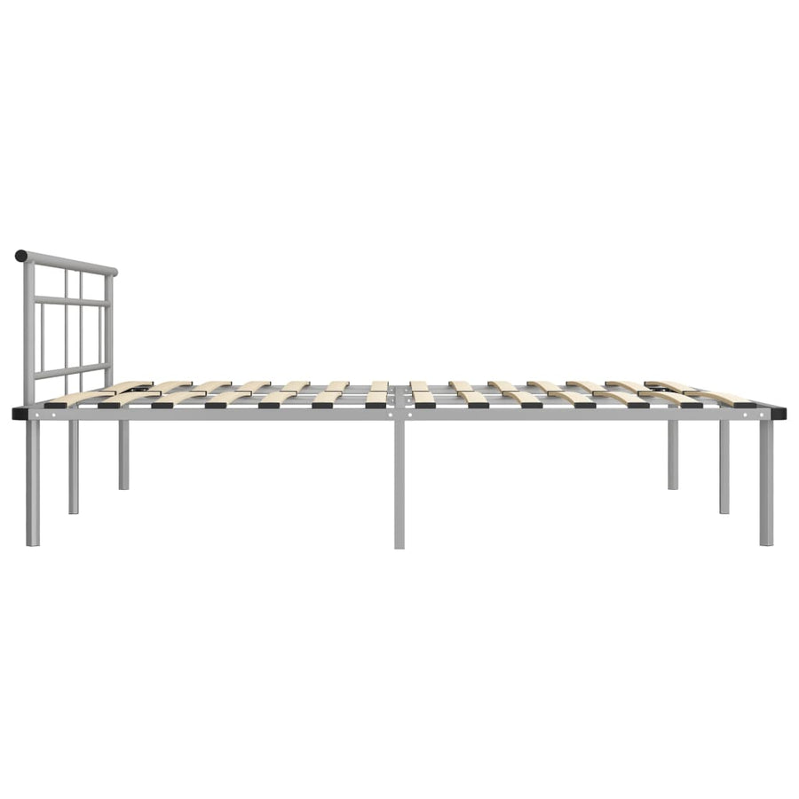 Bedframe Metaal 200 x 200 cm Grijs