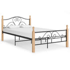 Metal bed frame black 120x200 cm