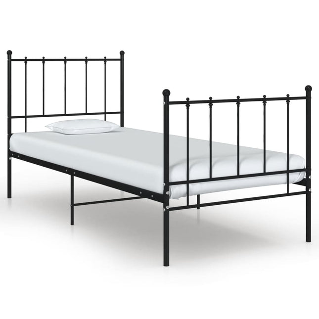 Bedframe Metaal 100 x 200 cm Zwart