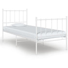 Bedframe Metaal 100 x 200 cm Wit