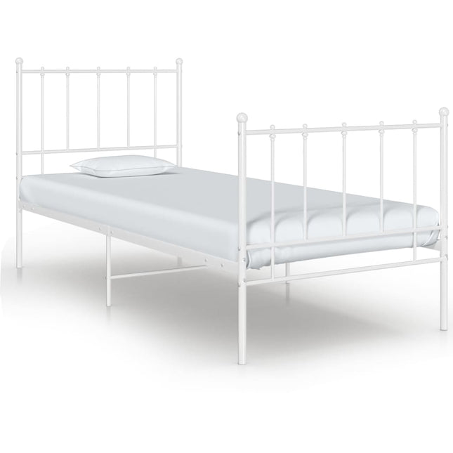 Bedframe Metaal 100 x 200 cm Wit