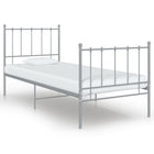 Bedframe Metaal 100 x 200 cm Grijs