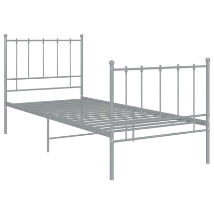 Bedframe Metaal 100 x 200 cm Grijs