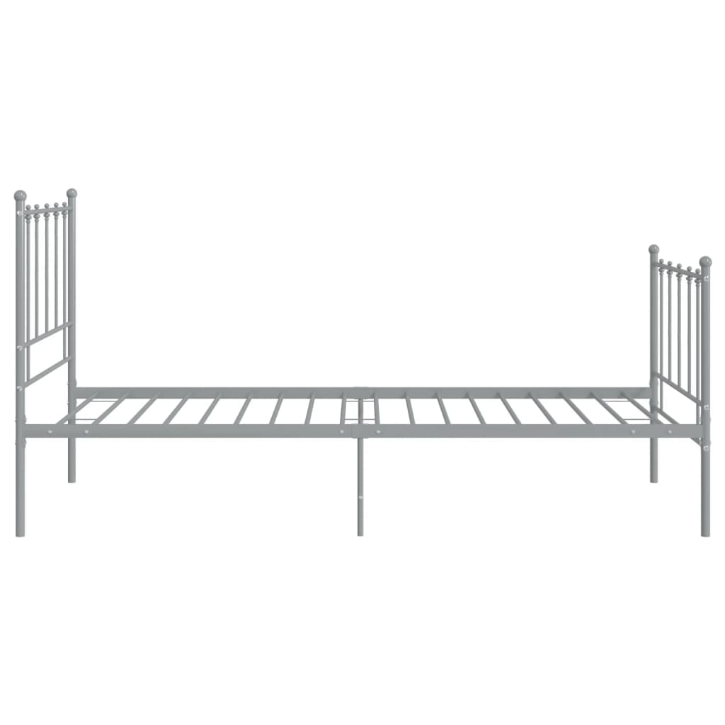 Bedframe Metaal 100 x 200 cm Grijs