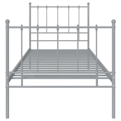 Bedframe Metaal 100 x 200 cm Grijs