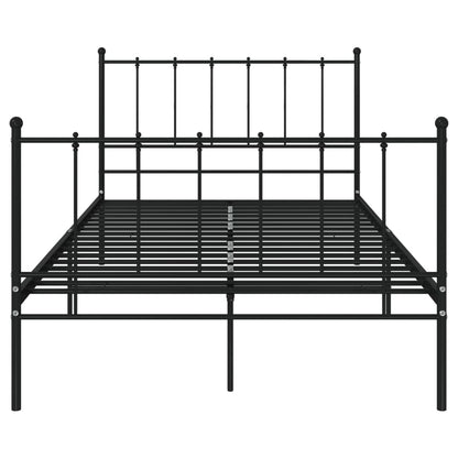 Bedframe Metaal 120 x 200 cm Zwart