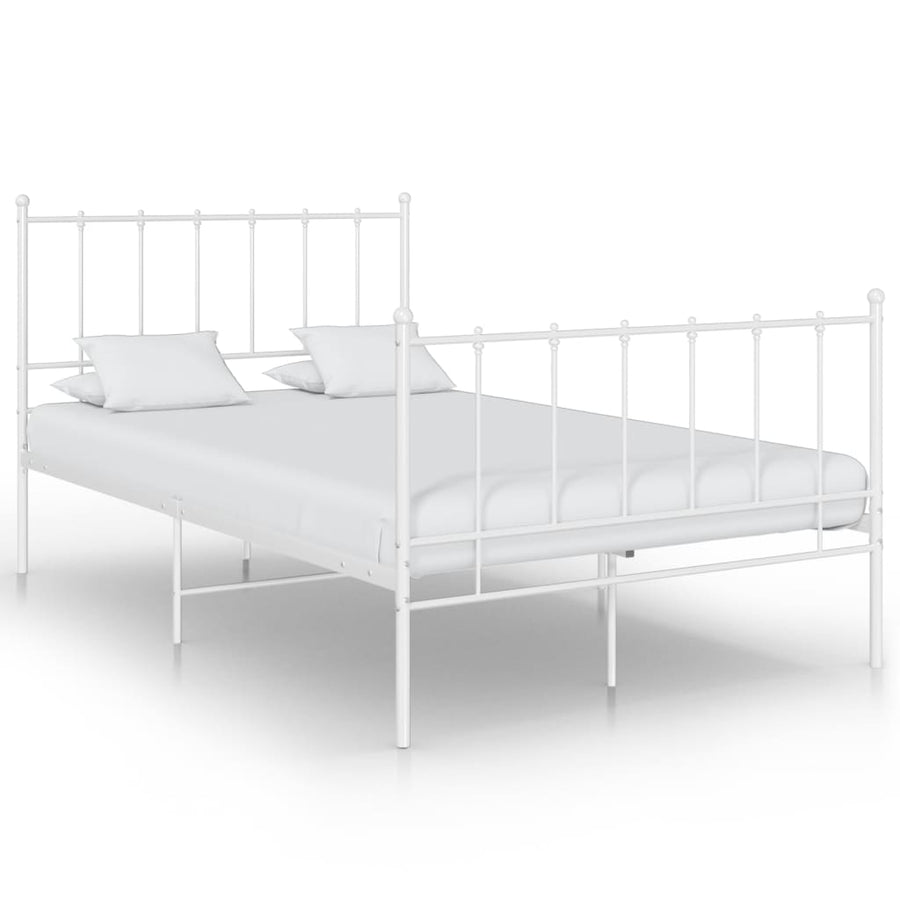 Bedframe Metaal 120 x 200 cm Wit