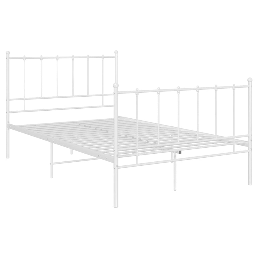 Bedframe Metaal 120 x 200 cm Wit