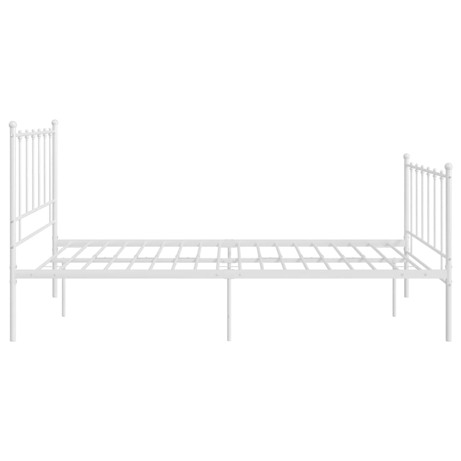 Bedframe Metaal 120 x 200 cm Wit