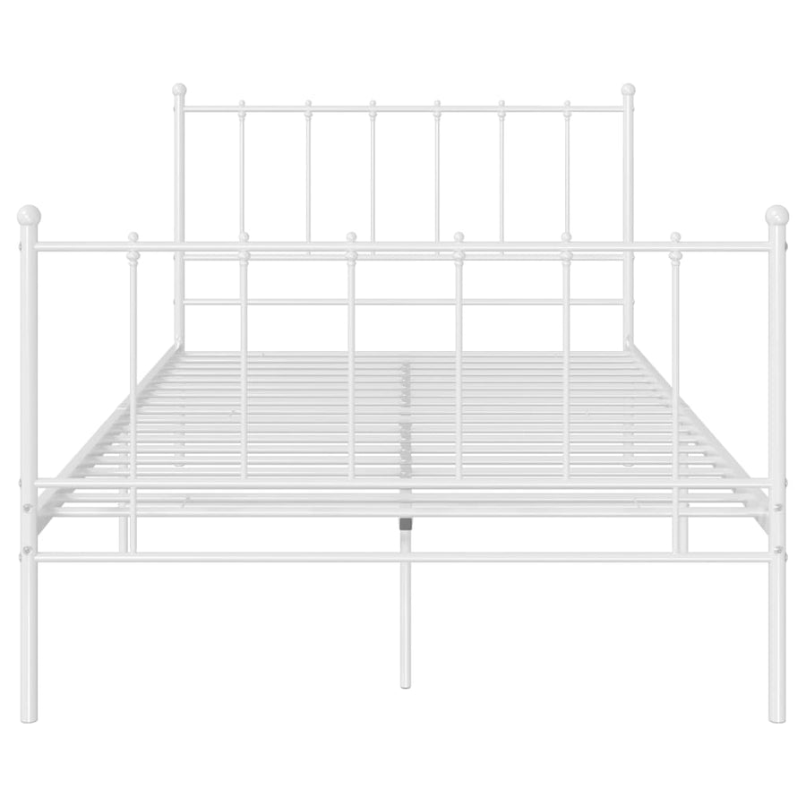 Bedframe Metaal 120 x 200 cm Wit