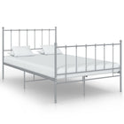 Metal bed frame grey 120x200 cm