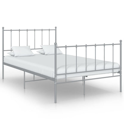 Bedframe metaal grijs 120x200 cm 120 x 200 cm Grijs