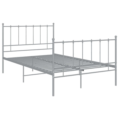 Bedframe metaal grijs 120x200 cm 120 x 200 cm Grijs