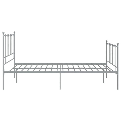 Bedframe metaal grijs 120x200 cm 120 x 200 cm Grijs