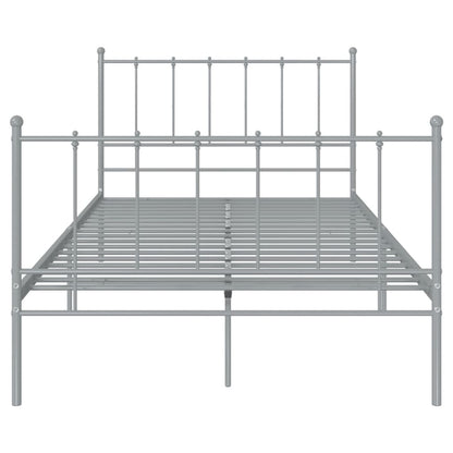 Bedframe metaal grijs 120x200 cm 120 x 200 cm Grijs