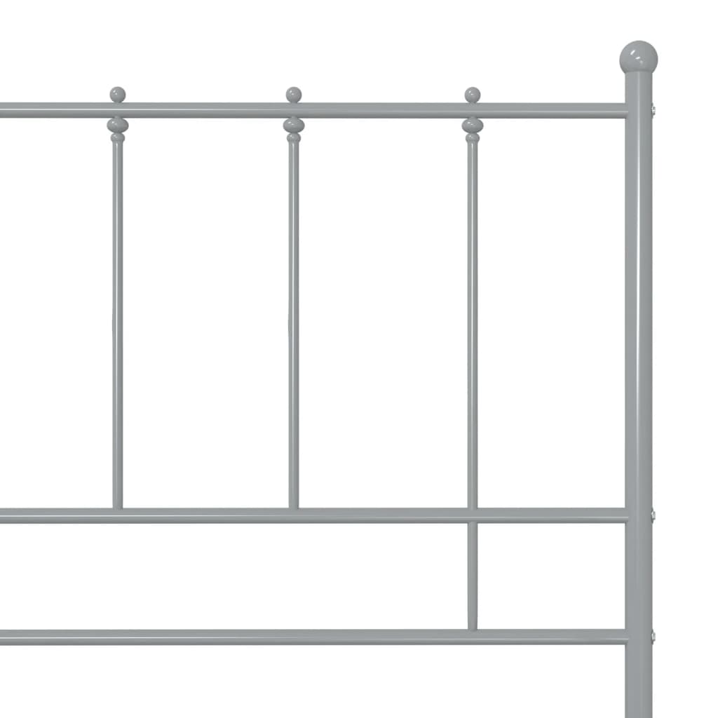 Bedframe metaal grijs 120x200 cm 120 x 200 cm Grijs