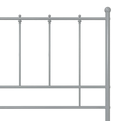 Bedframe metaal grijs 120x200 cm 120 x 200 cm Grijs
