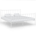 Bedframe Metaal 160 x 200 cm Wit