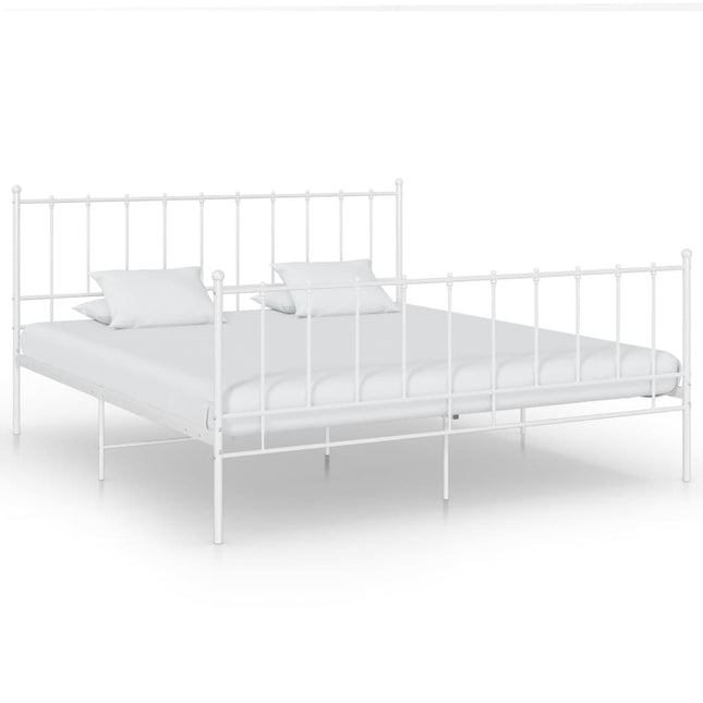 Bedframe Metaal 160 x 200 cm Wit