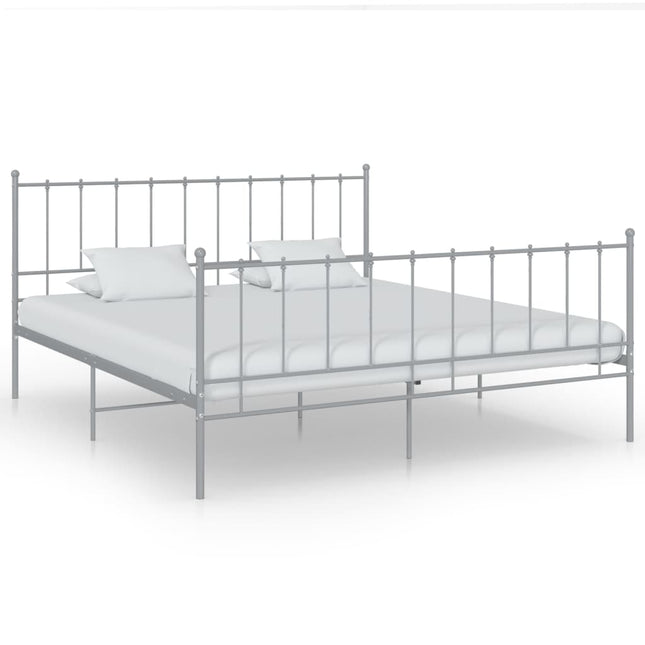 Bedframe Metaal 160 x 200 cm Grijs