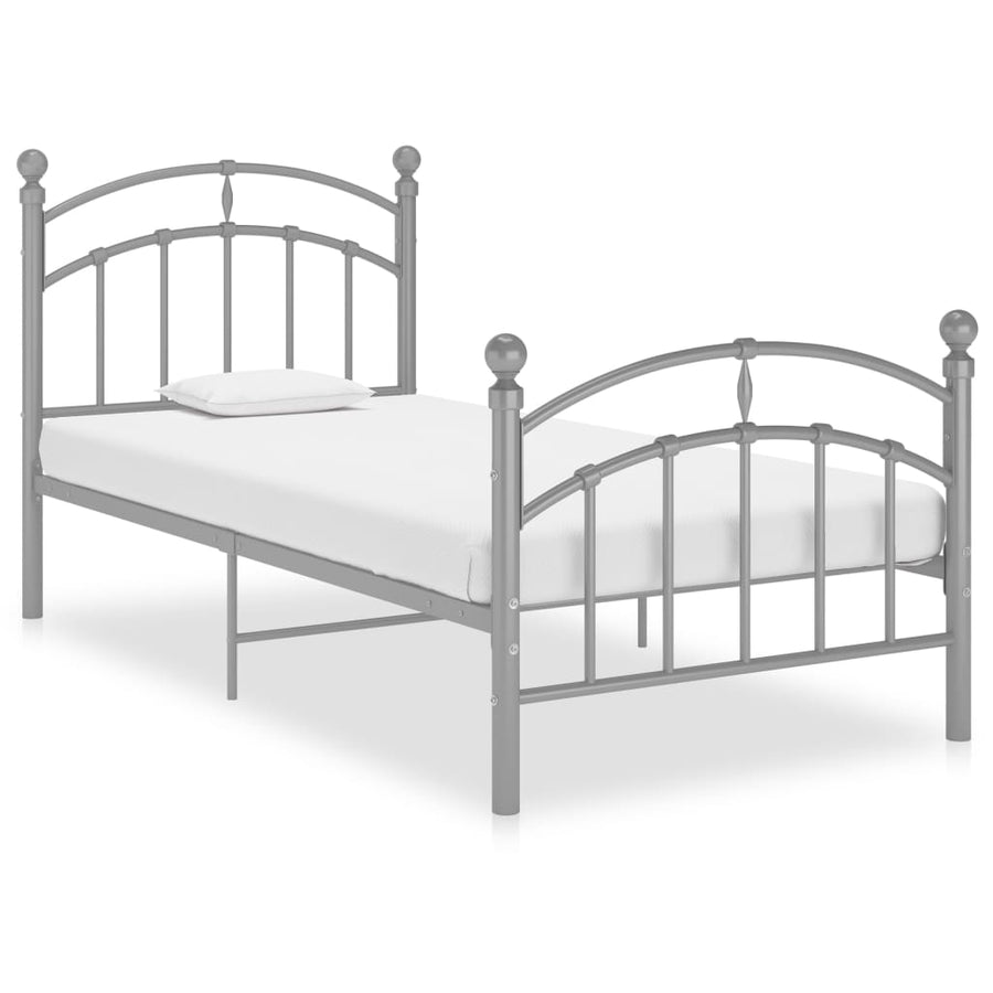 Bedframe Metaal 90 x 200 cm Grijs