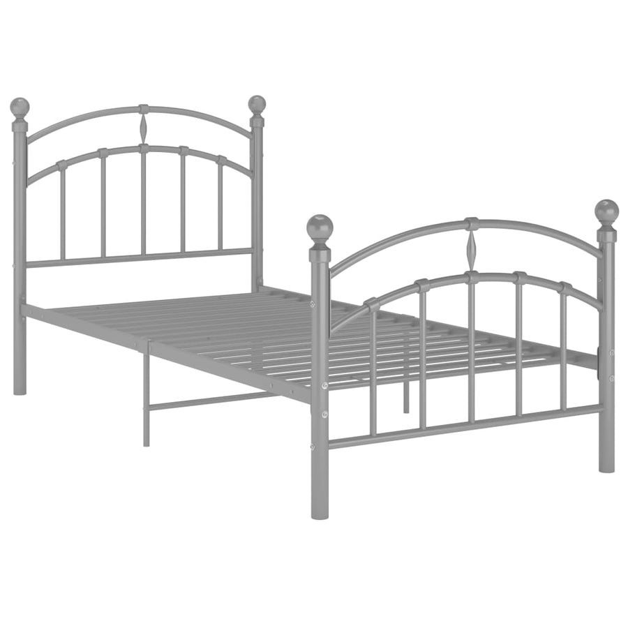 Bedframe Metaal 90 x 200 cm Grijs
