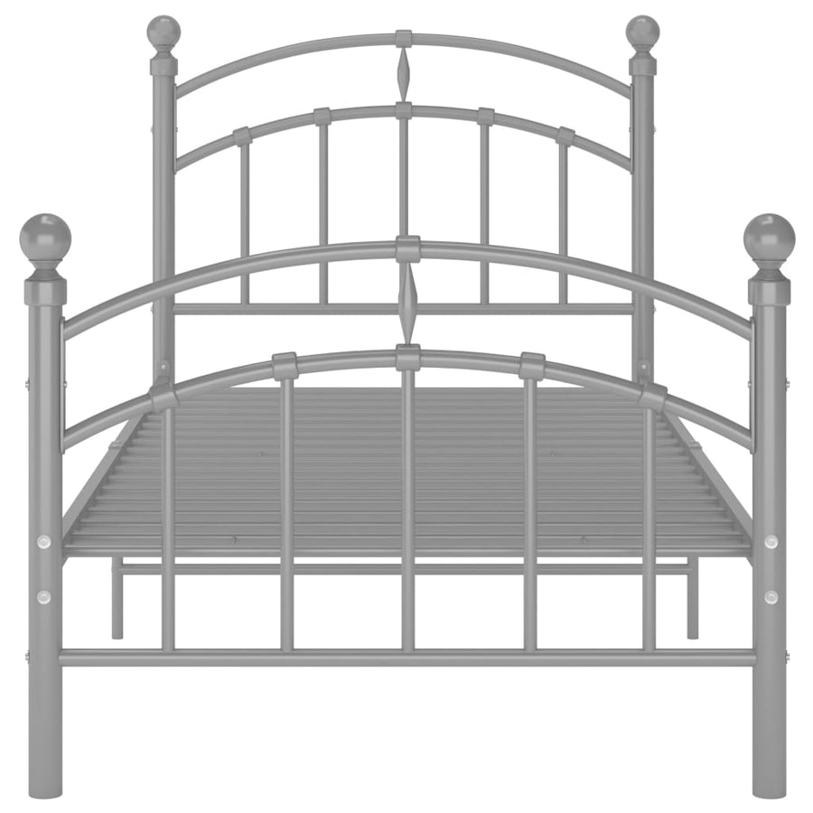 Bedframe Metaal 90 x 200 cm Grijs
