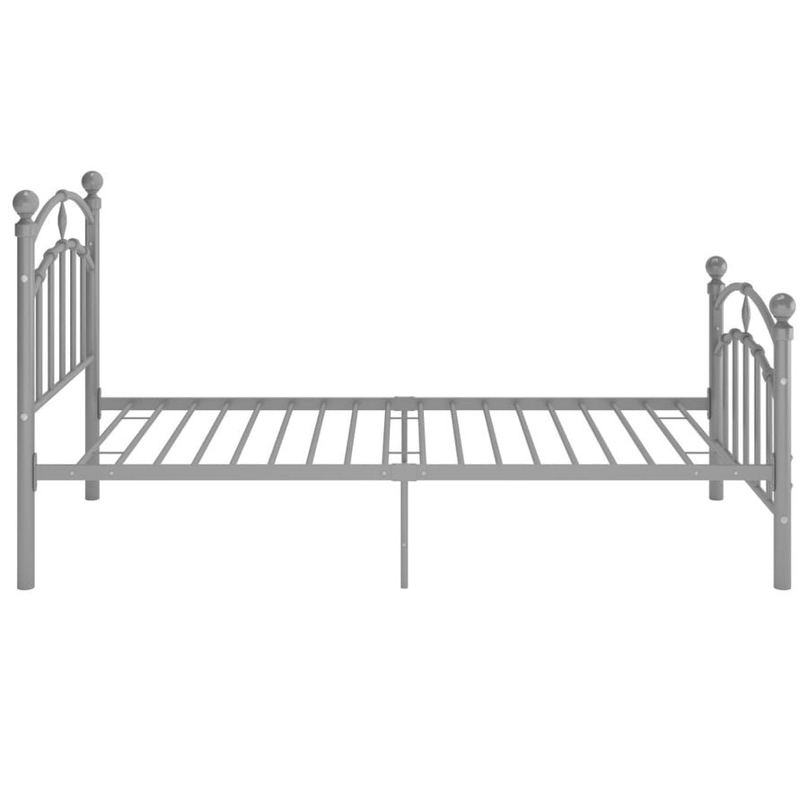 Bedframe Metaal 90 x 200 cm Grijs