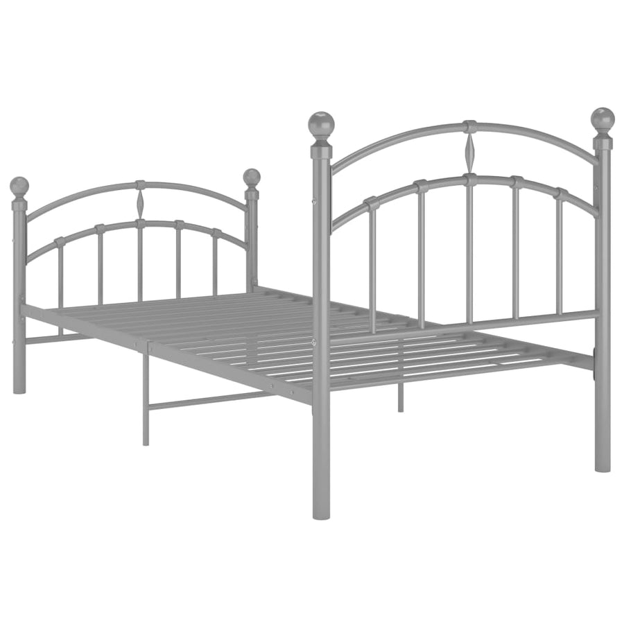 Bedframe Metaal 90 x 200 cm Grijs