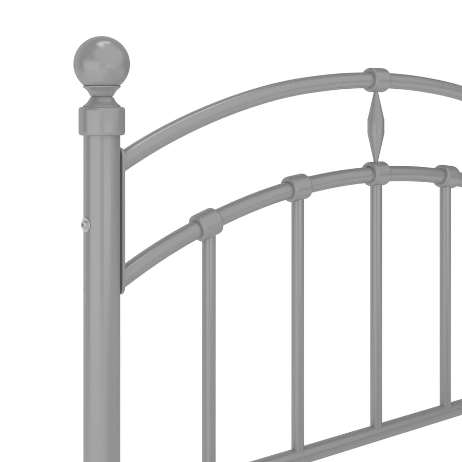 Bedframe Metaal 90 x 200 cm Grijs