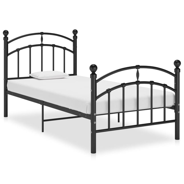 Bedframe Metaal 100 x 200 cm Zwart