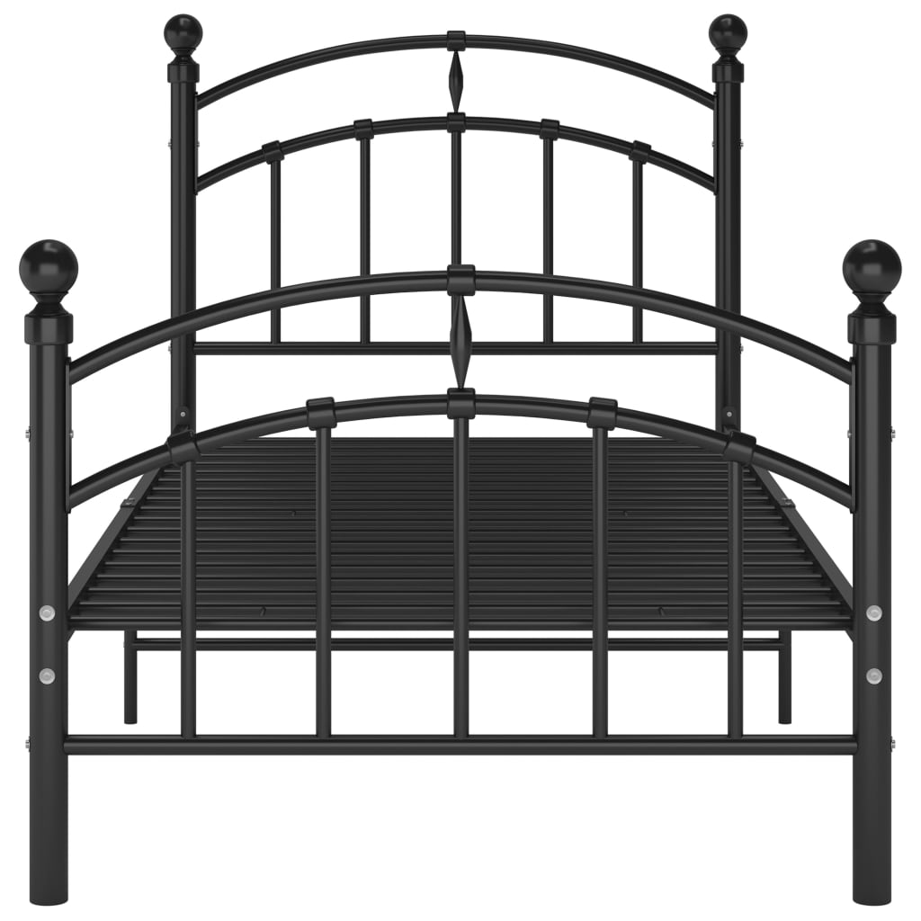 Bedframe Metaal 100 x 200 cm Zwart
