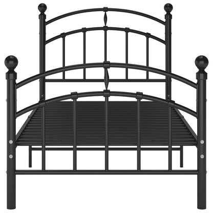 Bedframe Metaal 100 x 200 cm Zwart