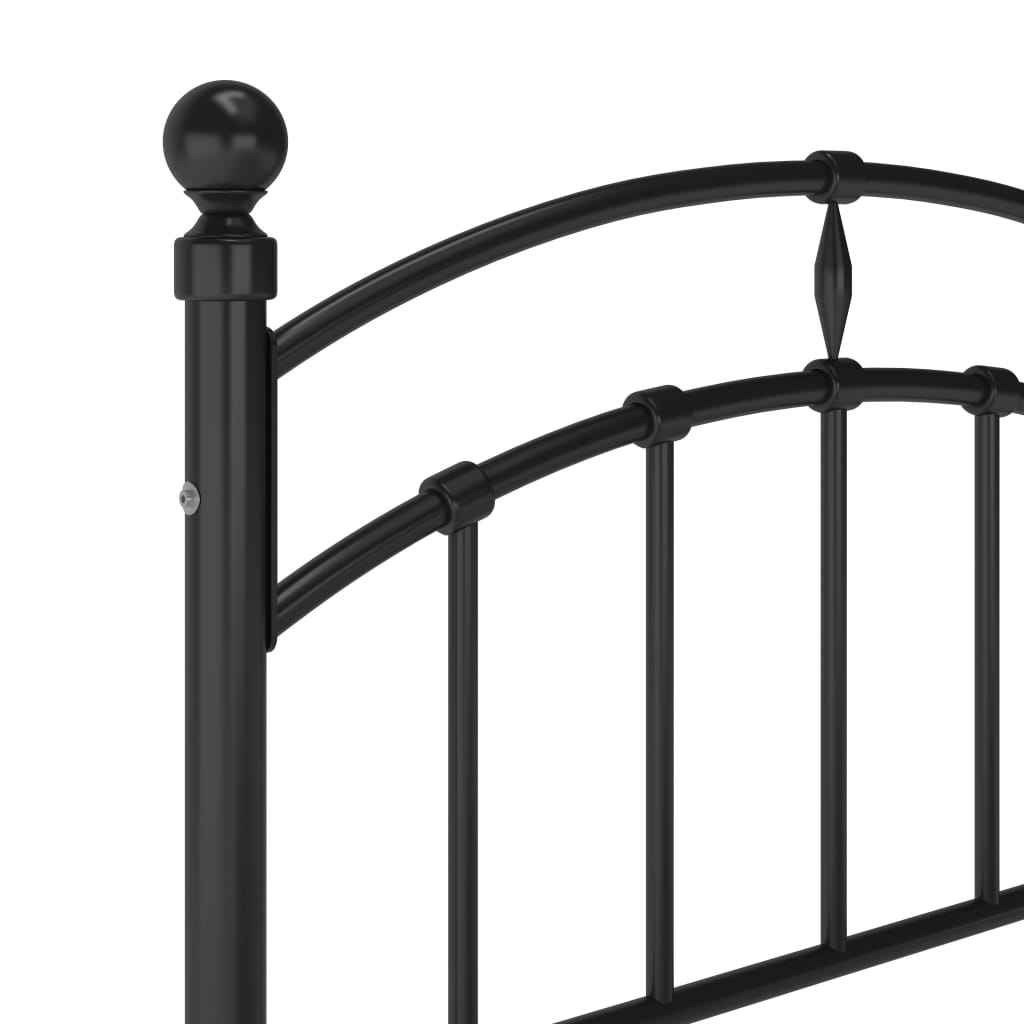 Bedframe Metaal 100 x 200 cm Zwart