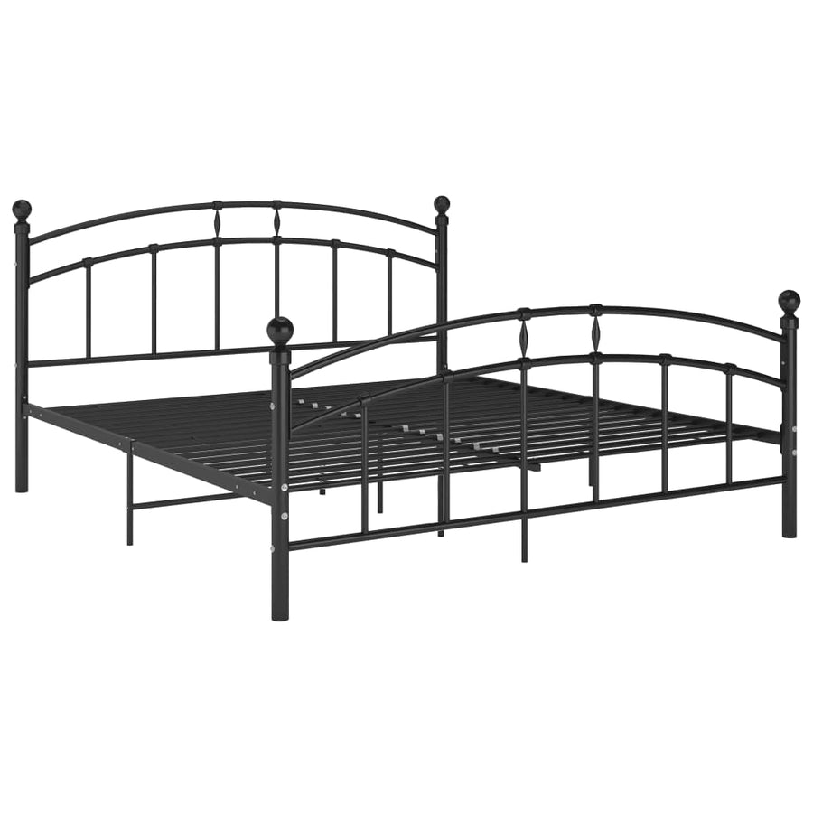 Bedframe Metaal 160 x 200 cm Zwart