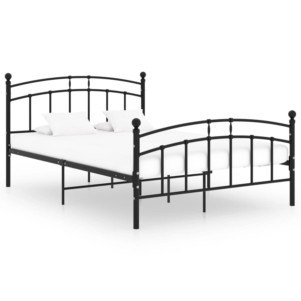 Bedframe Metaal 200 x 200 cm Zwart