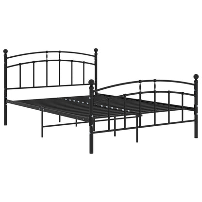 Bedframe Metaal 200 x 200 cm Zwart