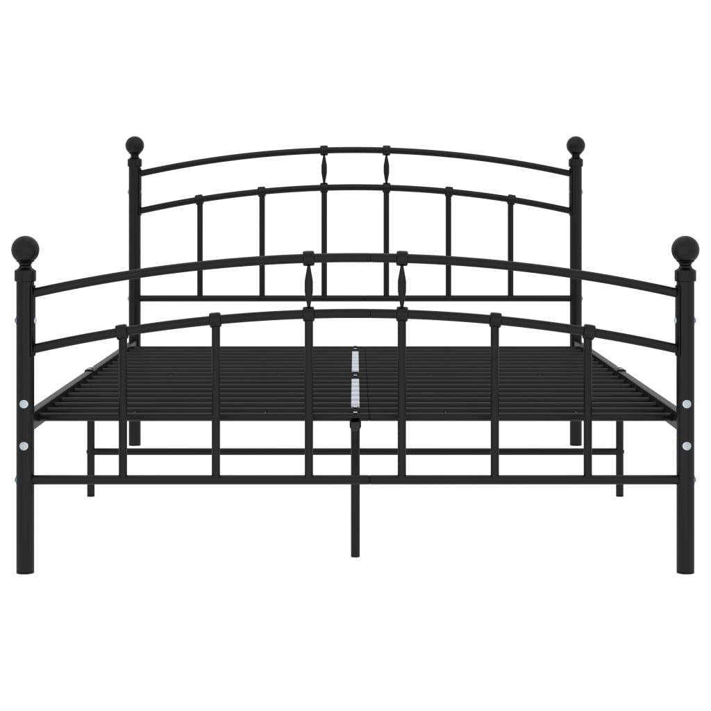 Bedframe Metaal 200 x 200 cm Zwart